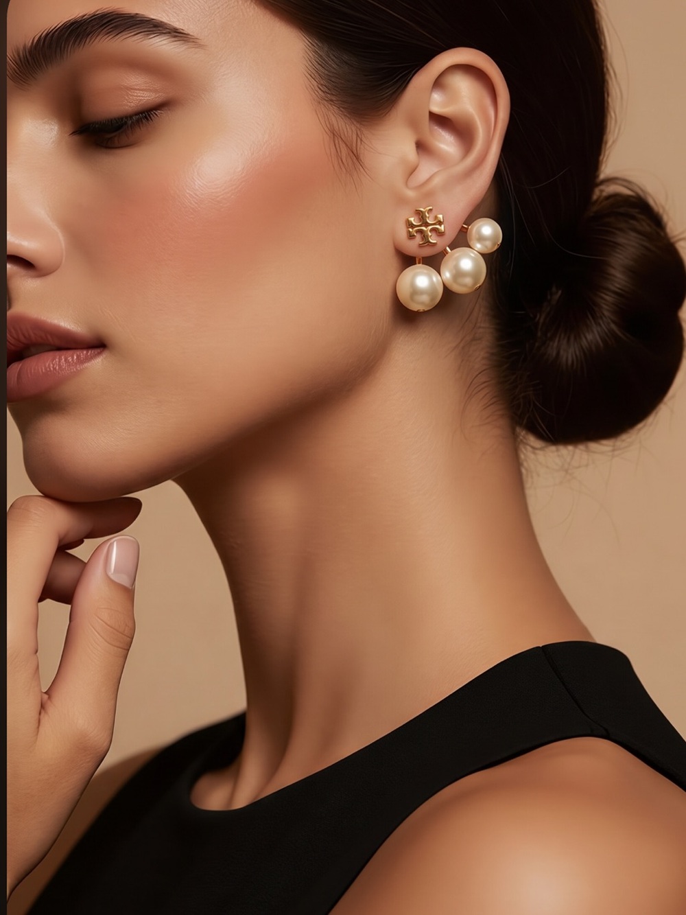 ❌🛑Price Drop ❌Tori Burch Kira Pearl Front-Back Earrings.
